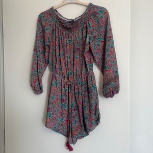 Floral, off the shoulder romper